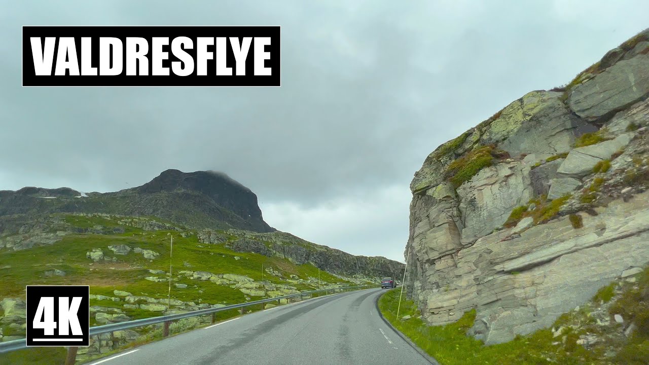 Driving Mountain Pass Valdresflye | Norway | 4K