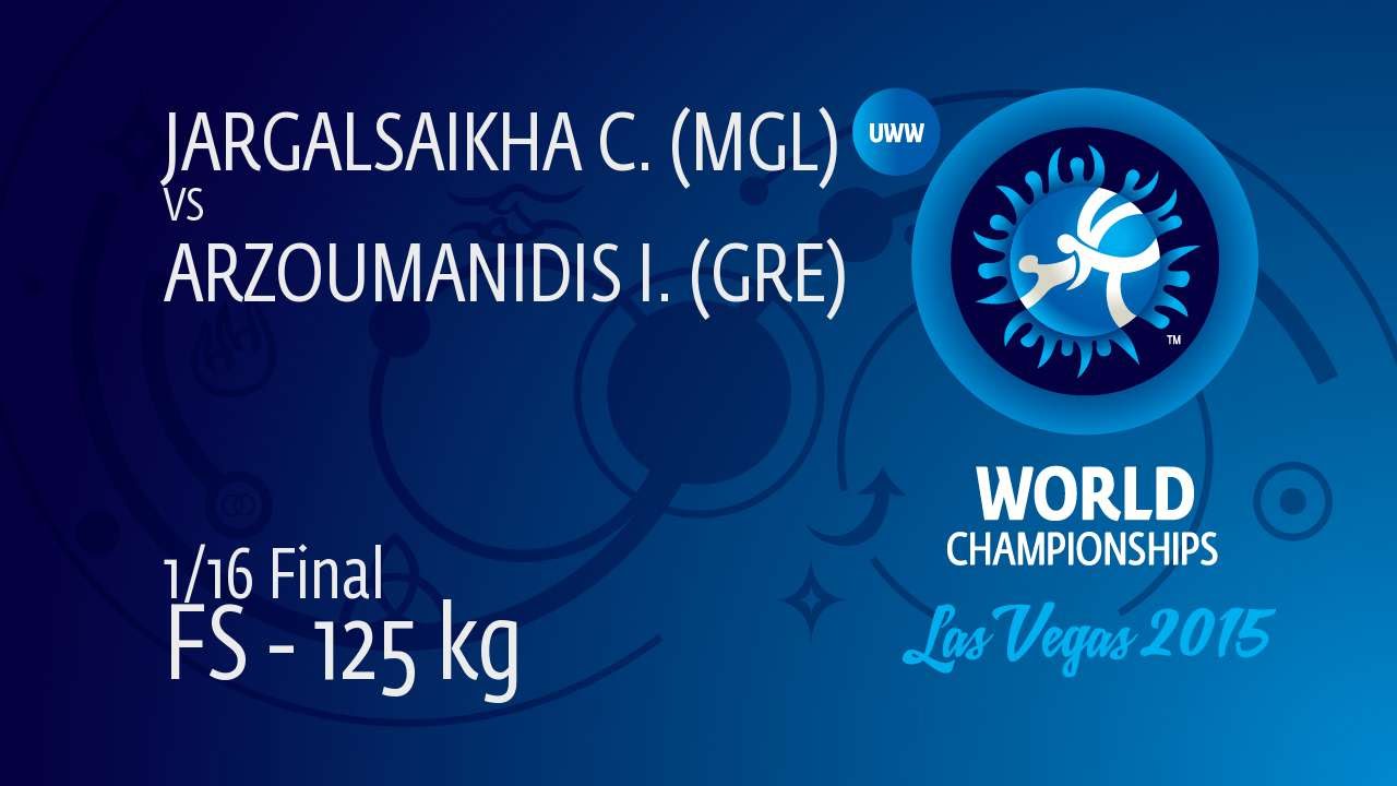 1/16 FS - 125 kg: C. JARGALSAIKHA (MGL) df. I. ARZOUMANIDIS (GRE), 5-1
