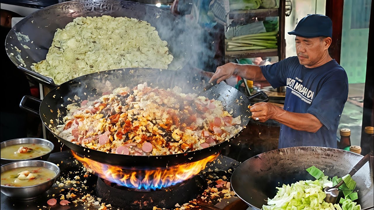 SKILL DEWA! 100 BUTIR TELUR MASUK SEMUA DALAM SATU WAJAN! NASI GILA PALING BARBAR SE-DUNIA!