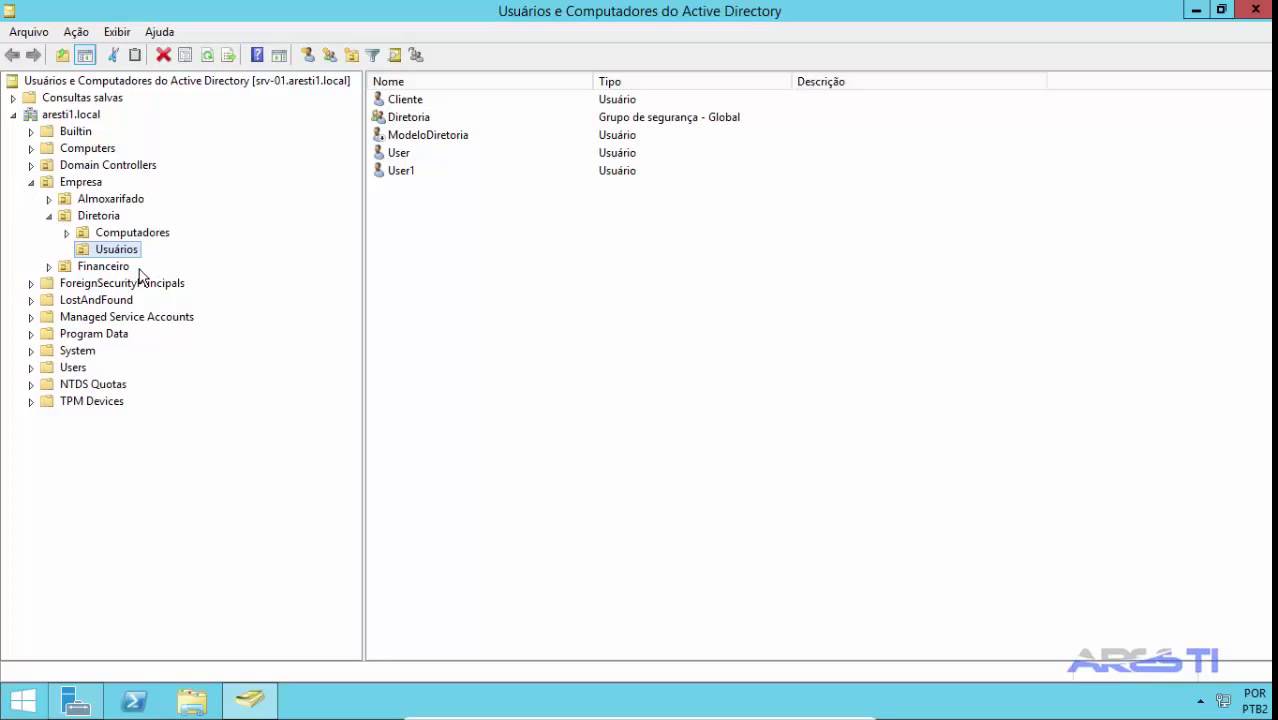 Windows Server 2012 R2 - Delegando controles no Active Directory. #020