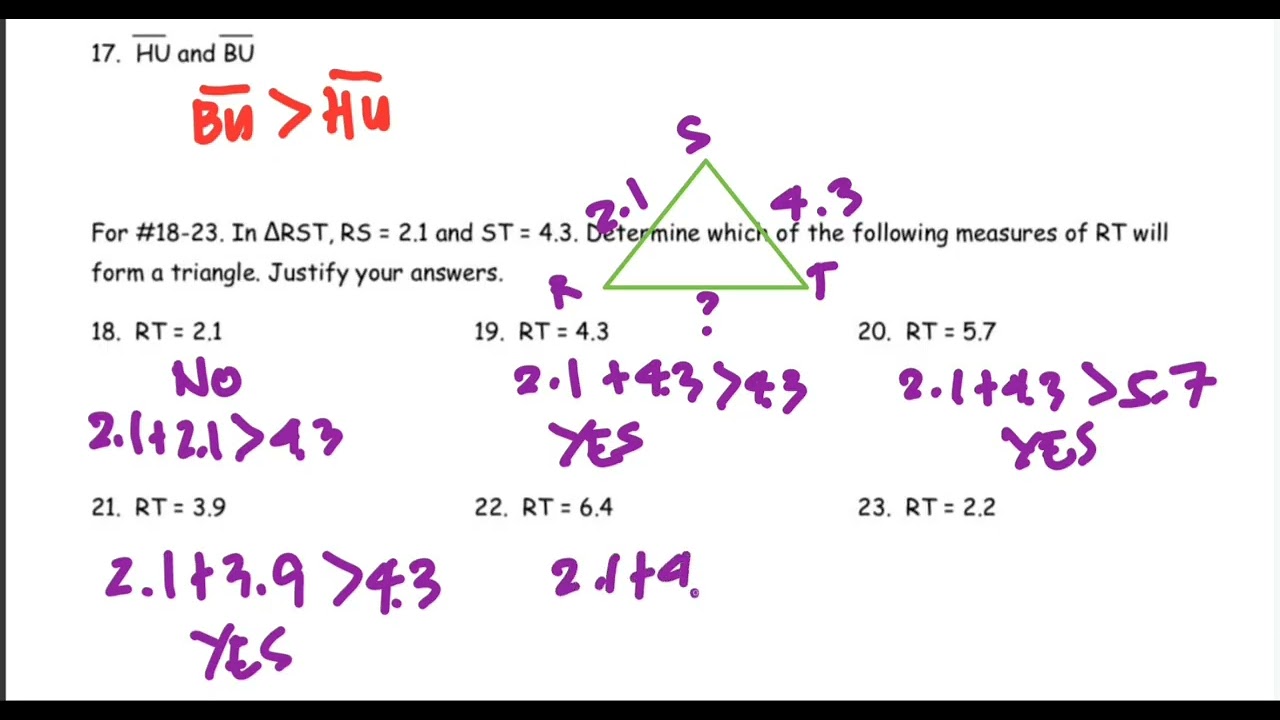 GEOMETRY: (ACTUAL LESSON) ANGLE, SIDE RELATIONSHIPS || Jane Maciejewski