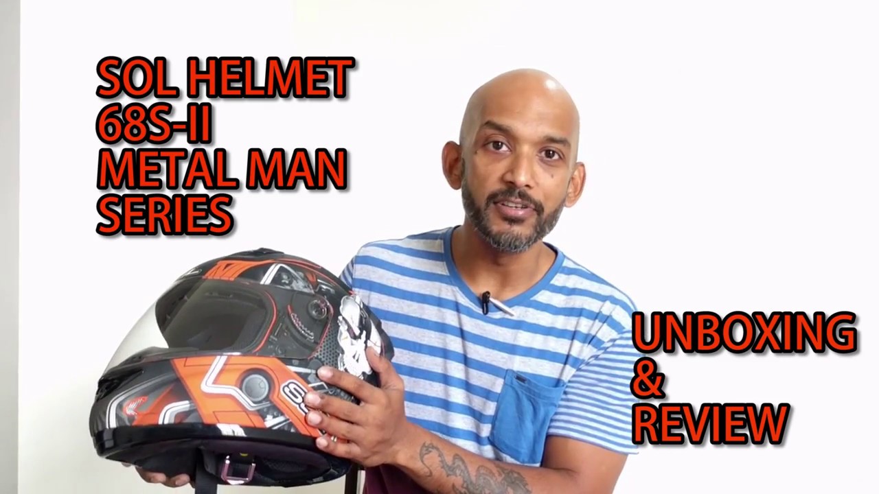 SOL helmet SL 68S-II Metal Man series - Unboxing & Review [Orange/Silver matte]