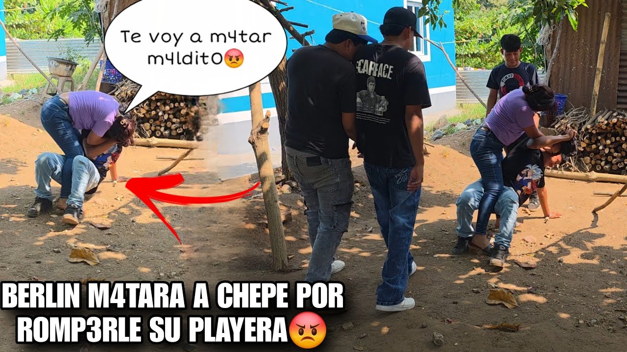 BERLIN 4garr0 A G0lp3s A CHEPE Por ROMP3RLE La Playera😡Esto Se Salió De Contr0l En Pleno Video😱