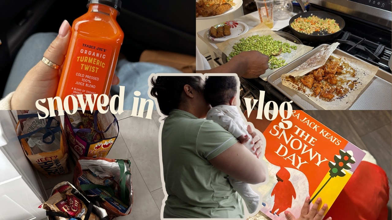 Видеоблог выходного дня | Застряли дома из-за снегопада, покупки в Trader Joe's и первый снег у м...