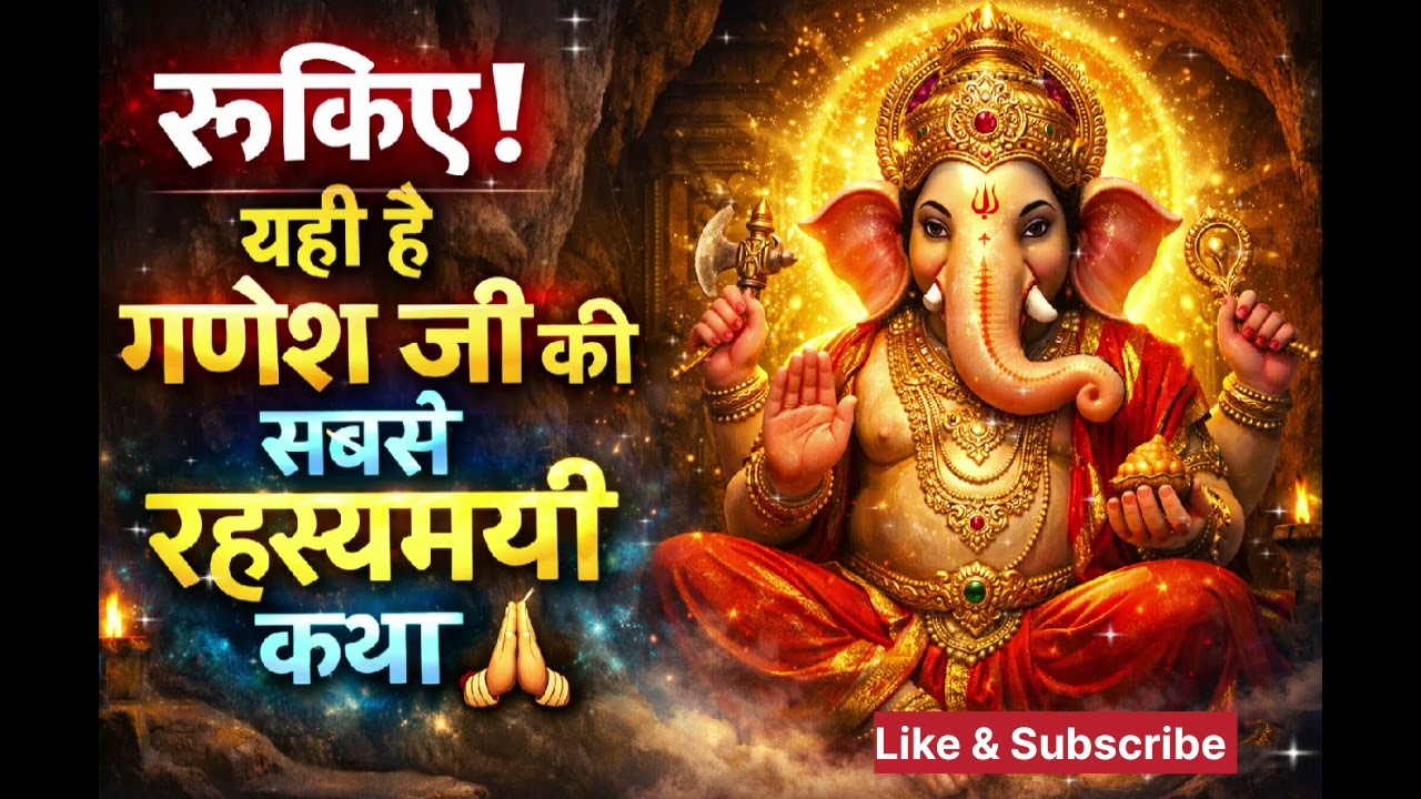 रुकिए! 😮 भगवान गणेश की वो कथा जो बहुत कम लोग जानते हैं 🙏 #ganpati #Ganesh katha # Vighnaharta Ganesh