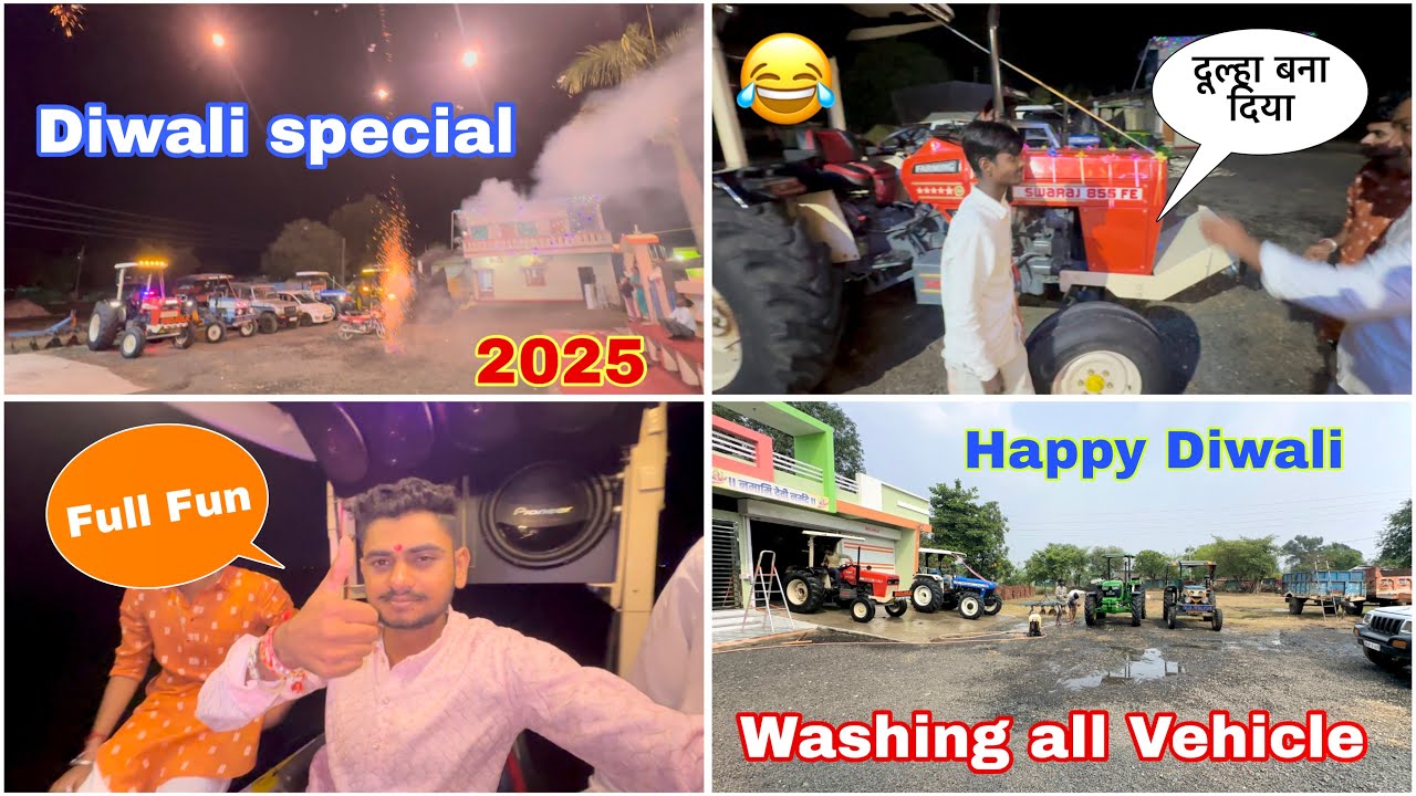 Diwali special 2025 vlog 🚀 // Full fun 😎 // sare Tractor dhoo diye ✅ ! Patel farming vlog