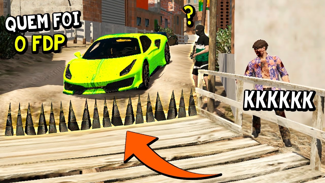 COLOQUEI ESPINHOS NA FAVELA - GTA RP