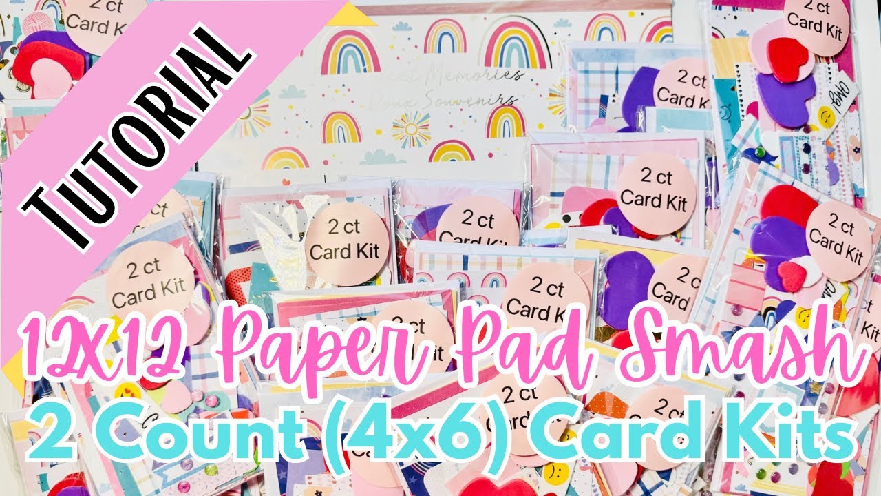 #PaperStashSmash 12x12 Paper Pad Smash - 2 ct Card Kits - Full Real-Time Tutorial! Chatty!