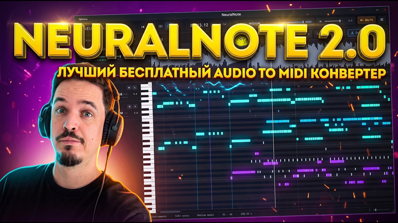 NEURALNOTE 2 &mdash; ЭТОТ БЕСПЛАТНЫЙ ПЛАГИН ПЕРЕВОДИТ АУДИО В MIDI ЛУЧШЕ ЛЮБЫХ ПЛАТНЫХ