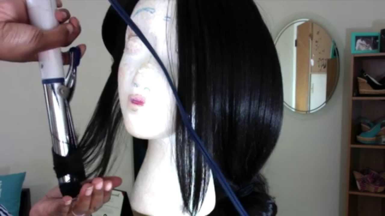 *EASY* How To Curl A Synthetic Wig With A Curling Iron | NO PINNING!  | Isis BS202