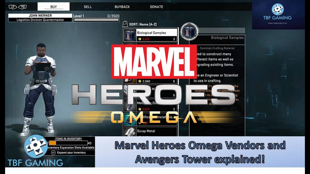 Marvel Heroes Omega Vendors and Avengers Tower explained!  Xbox One