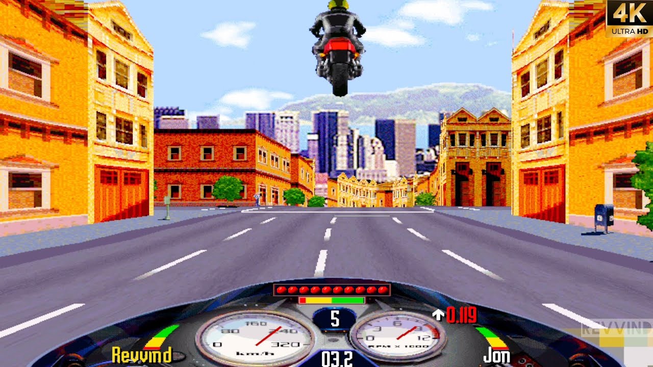 Road Rash (1996) | Level 5 | The City | Widescreen Gameplay | 4K | Windows 11