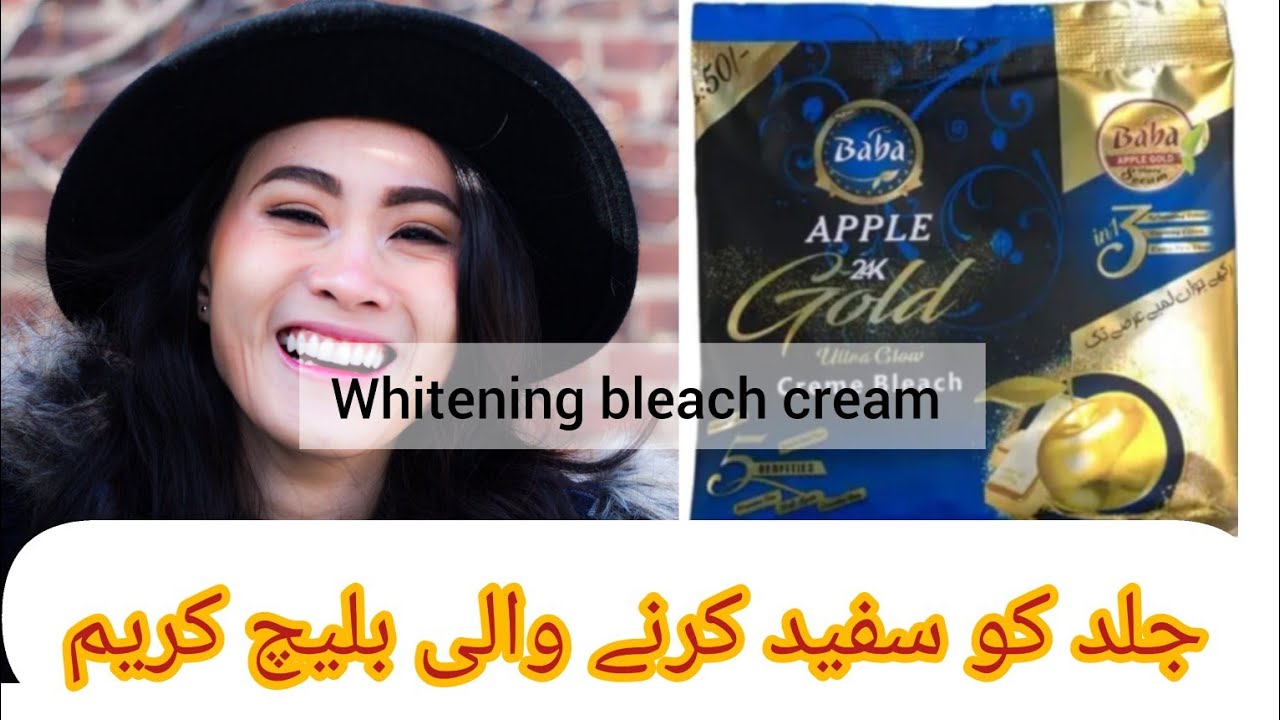Baba Apple bleach cream for skin whitening 100% result, Get whitening Results within minutes.
