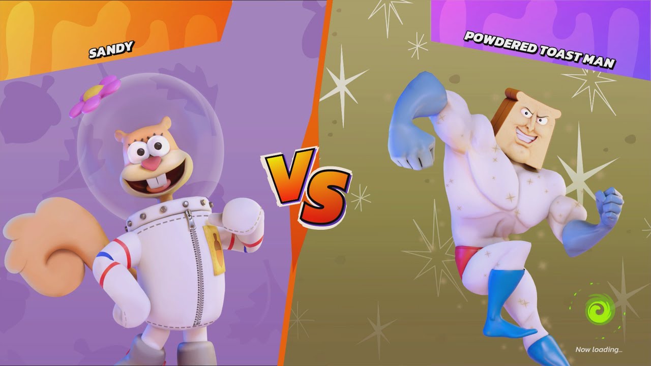 SANDY vs POWDERED TOAST MAN - Nickelodeon All-Star Brawl 2021
