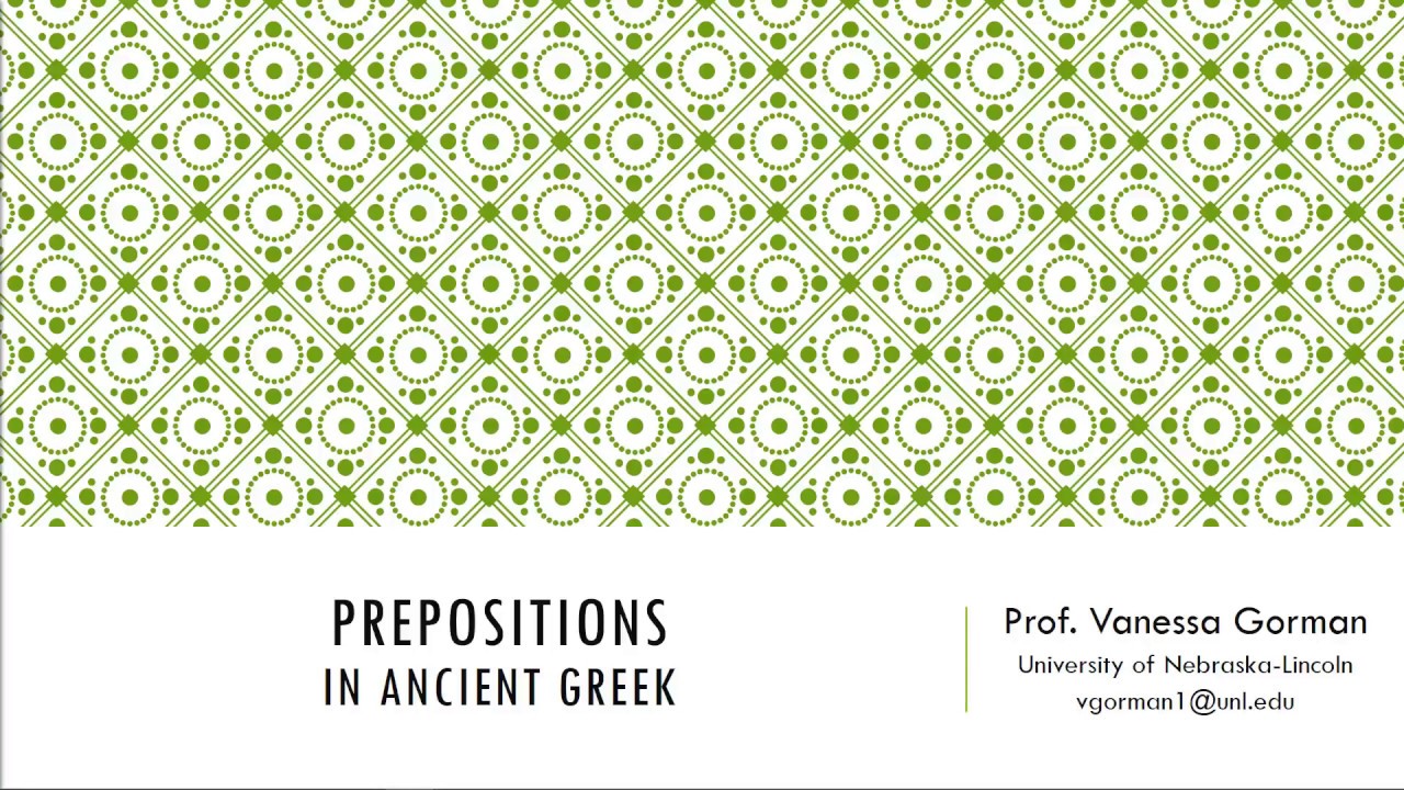 Greek Prepositions