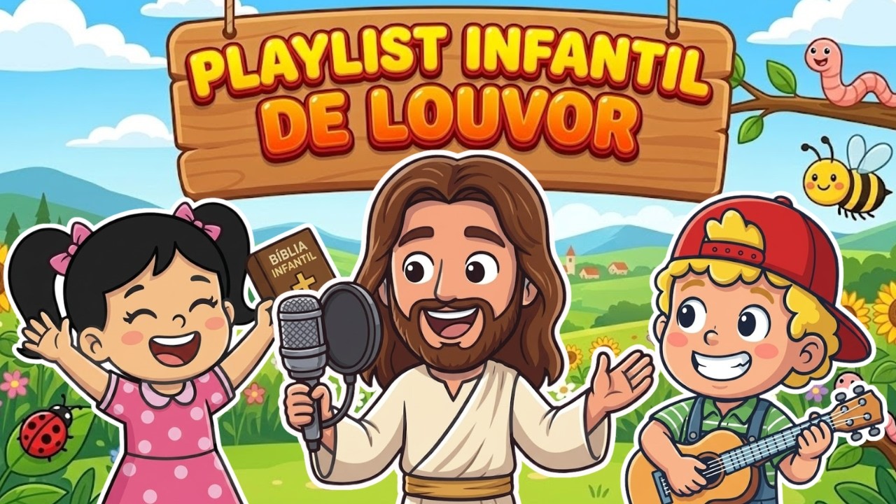 PLAYLIST INFANTIL DE LOUVOR 🌼 Música Infantil Bíblica | História Bíblica para crianças DEUS AMA VOCÊ