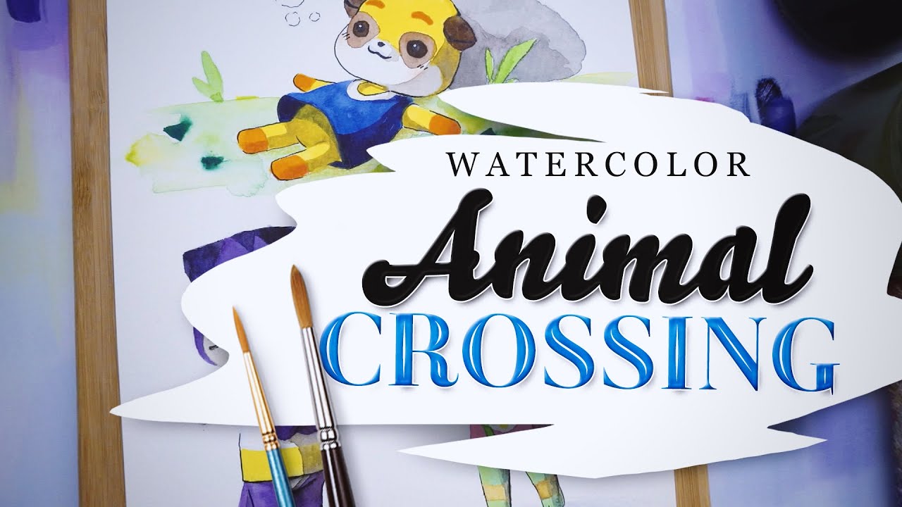 Animal Crossing Erdmännchen mit Aquarell 🎊 My Watercolour Journey
