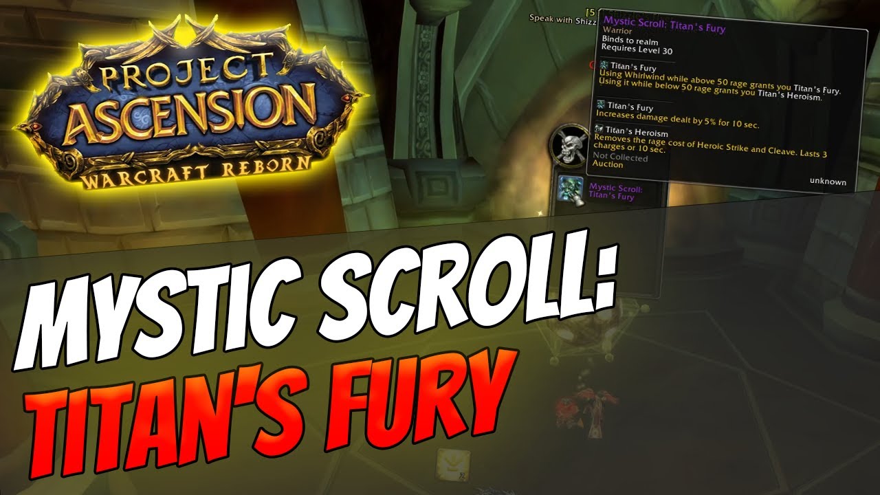 How to get Mystic Enchant: Titan's Fury | Warrior [Warcraft Reborn | Ascension Bronzebeard]