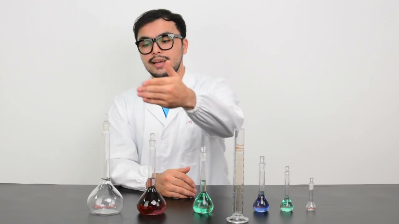 STONYLAB Glass Heavy Wall Volumetric Flask Class A with Glass Stopper