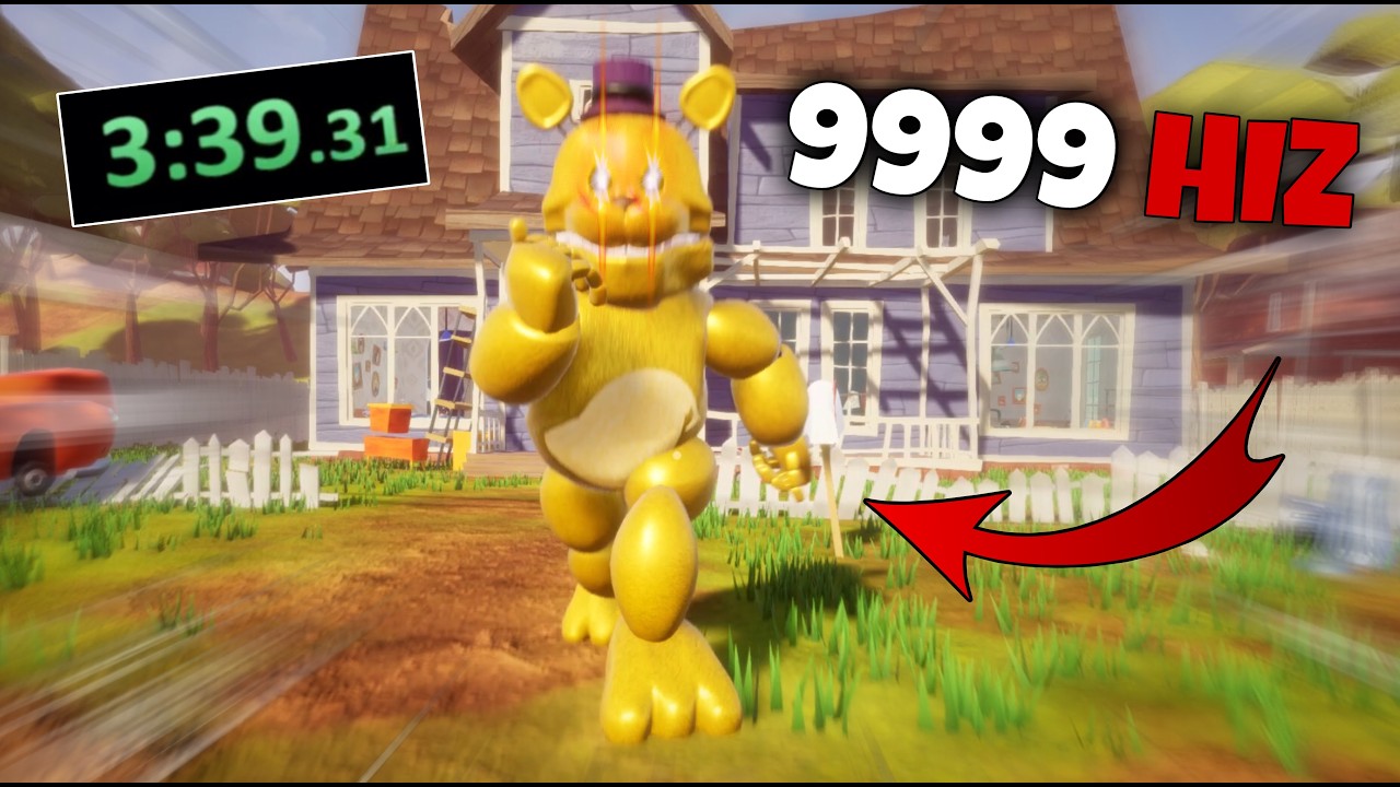 YERİNDE DURMUYOR !!! | Hello Neighbor Fredbear Mod