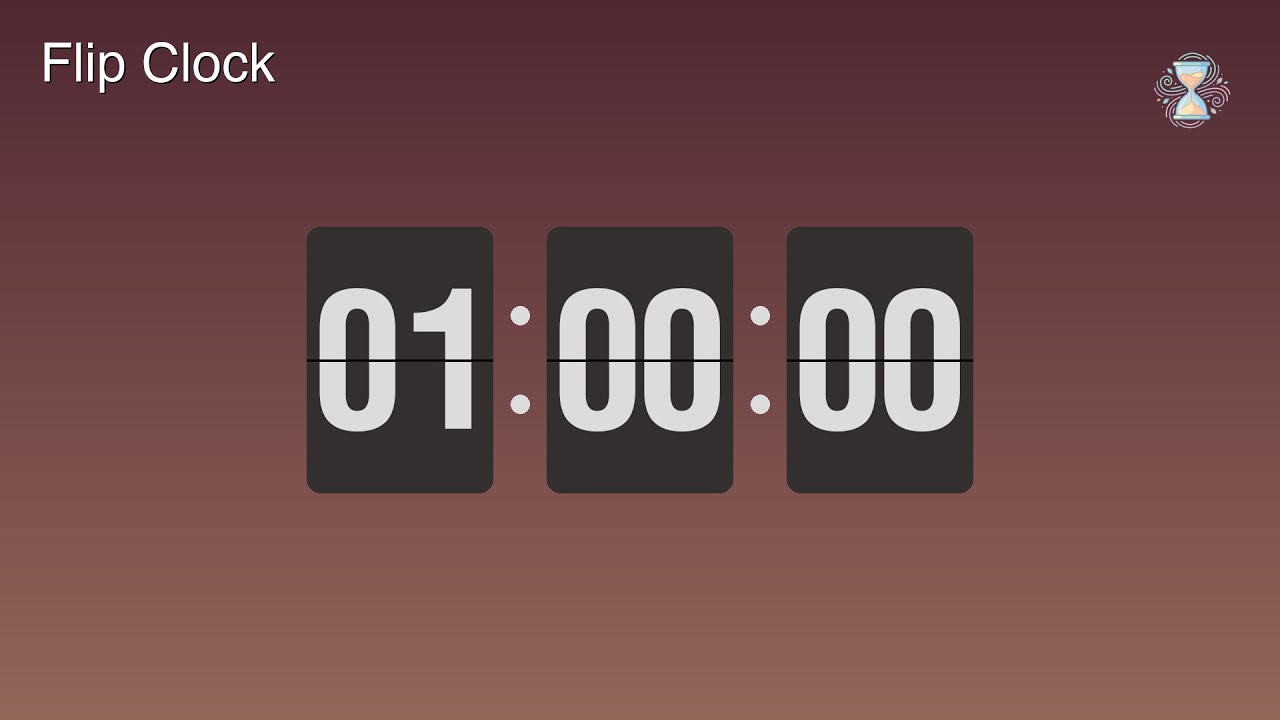 1 Hour Timer ⏱️ Rose Gold Flip Clock | Focused work Timer - ChronoFlow