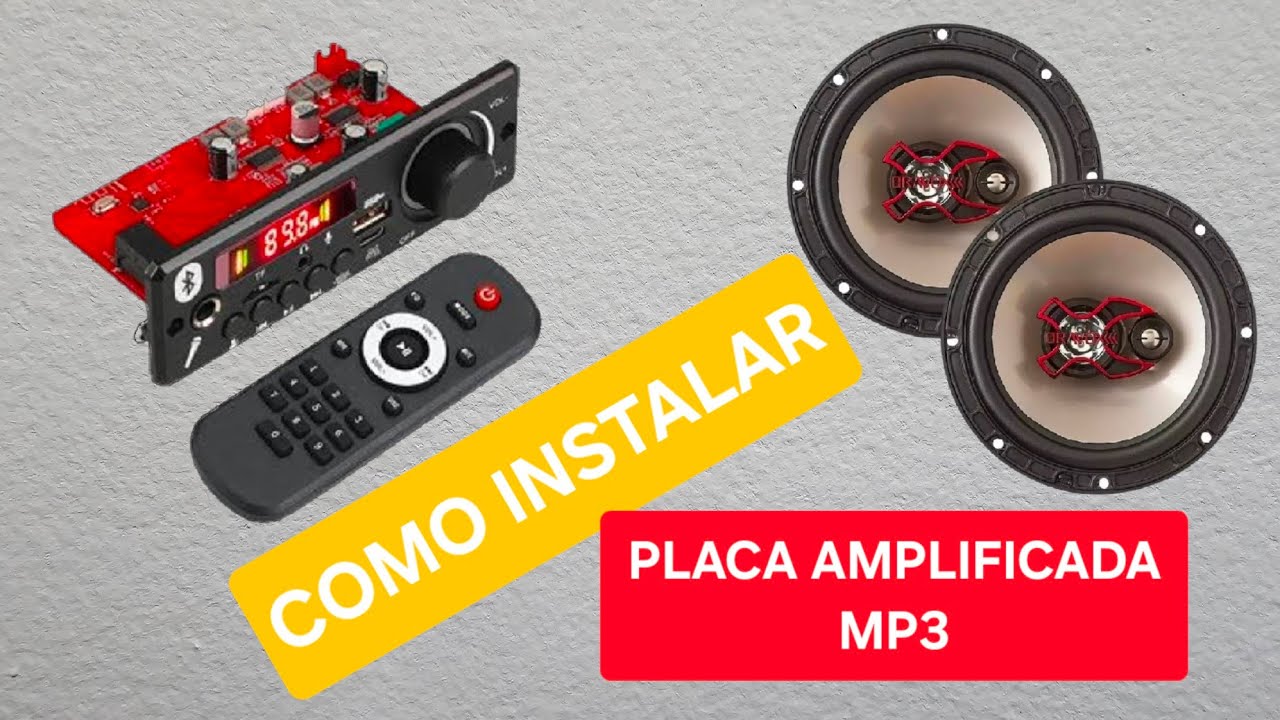 Como instalar Placa MP3 Amplificadora de som, tutorial completo.
