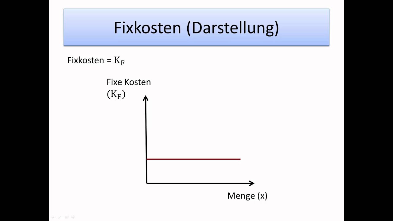 Einf&uuml;hrung in die Wirtschaftswissenschaft: Kostenbegriffe - FernUni Hagen