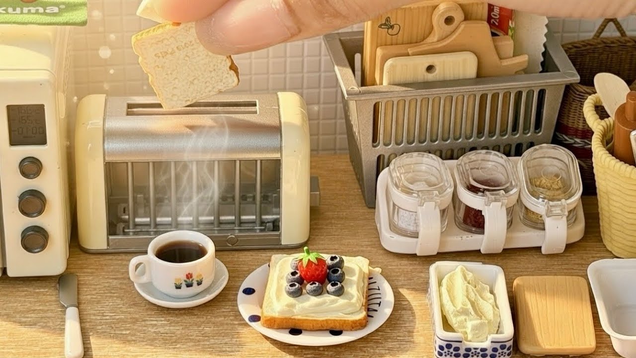 daily Vlog Miniature Toys| Re-Ment kitchen| Mini breakfast🍞|relaxing spa🧖‍♀️|ASMR Cozy Vlog