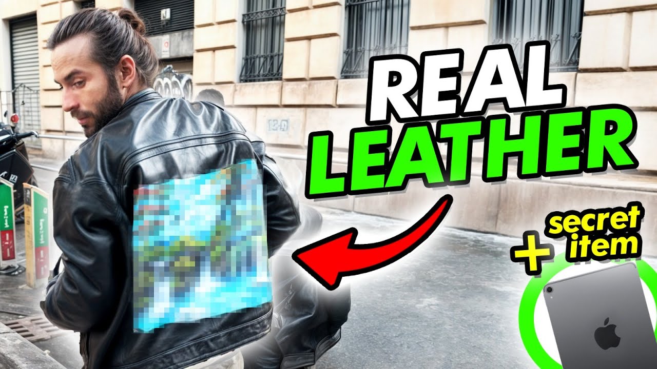 Street Artist in Rome Paints on My Leather Jacket