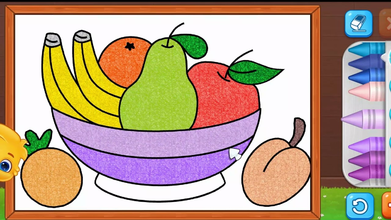 “Colorful Fruits Basket Colouring for Kids 🍎🍌🎨 | Easy & Fun Drawing | Wish Colouring”