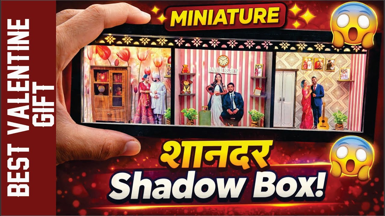 ✨ Miniature Shadow Box Making | हाथ से बना शानदार 3D Shadow Box Art #viral #miniature