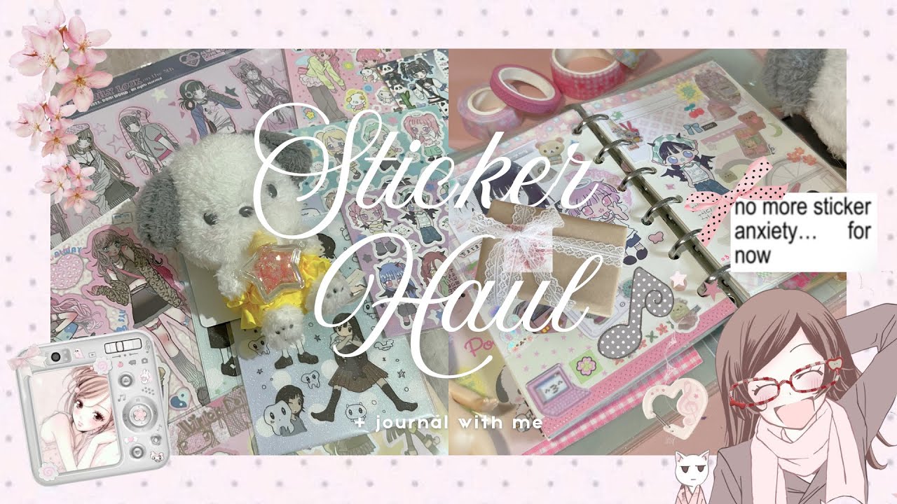 sticker haul + jwm ⋆˚꩜｡ korean stickers, washi tape, journaling 🌸 ── .✦