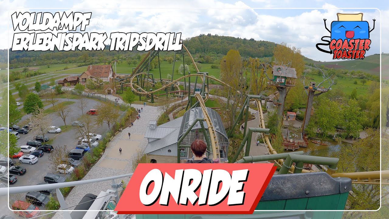 Volldampf - Erlebnispark Tripsdrill - Vekoma Family-Boomerang mit Eisenbahn-Thematisierung | POV