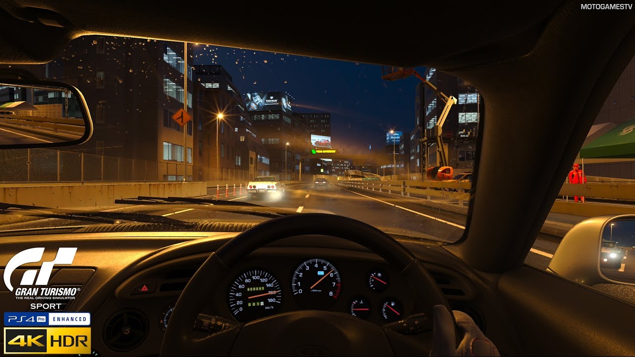 Gran Turismo Sport - Night Rain Race at Tokyo Expressway - Central Outer Loop [4K HDR PS4 Pro]