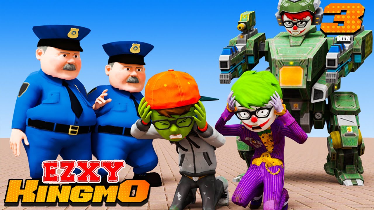 Joker My Best Friends - Scary Teacher 3D Nick and Joker Robot War Police