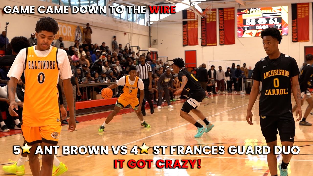 Crazy High Scoring Guard Showdown Came Down to the Last Shot!😱 (Carroll vs St Frances)