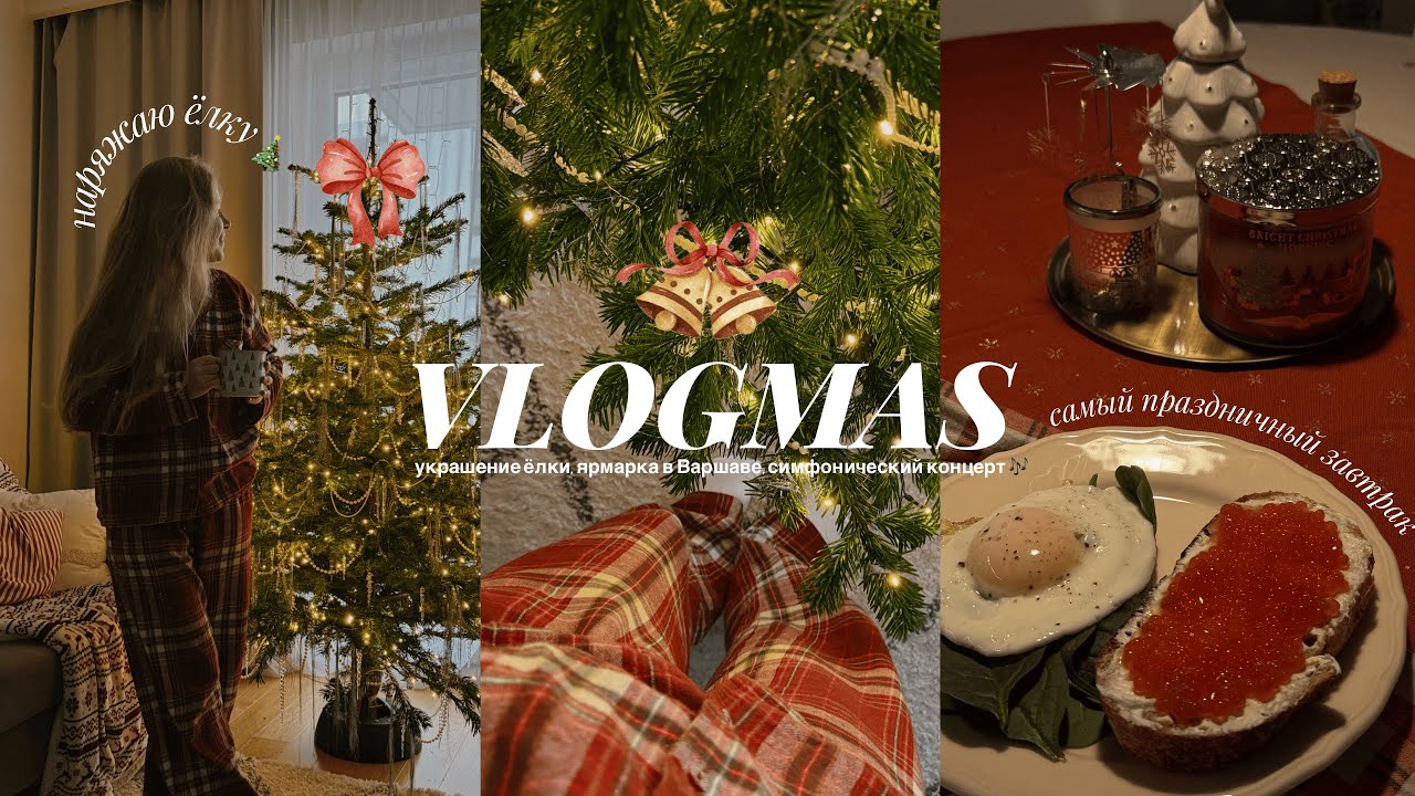 VLOGMAS 2025 | украшаю елку, открываю адвент, поход в филармонию, романтизирую зиму | уютный влог
