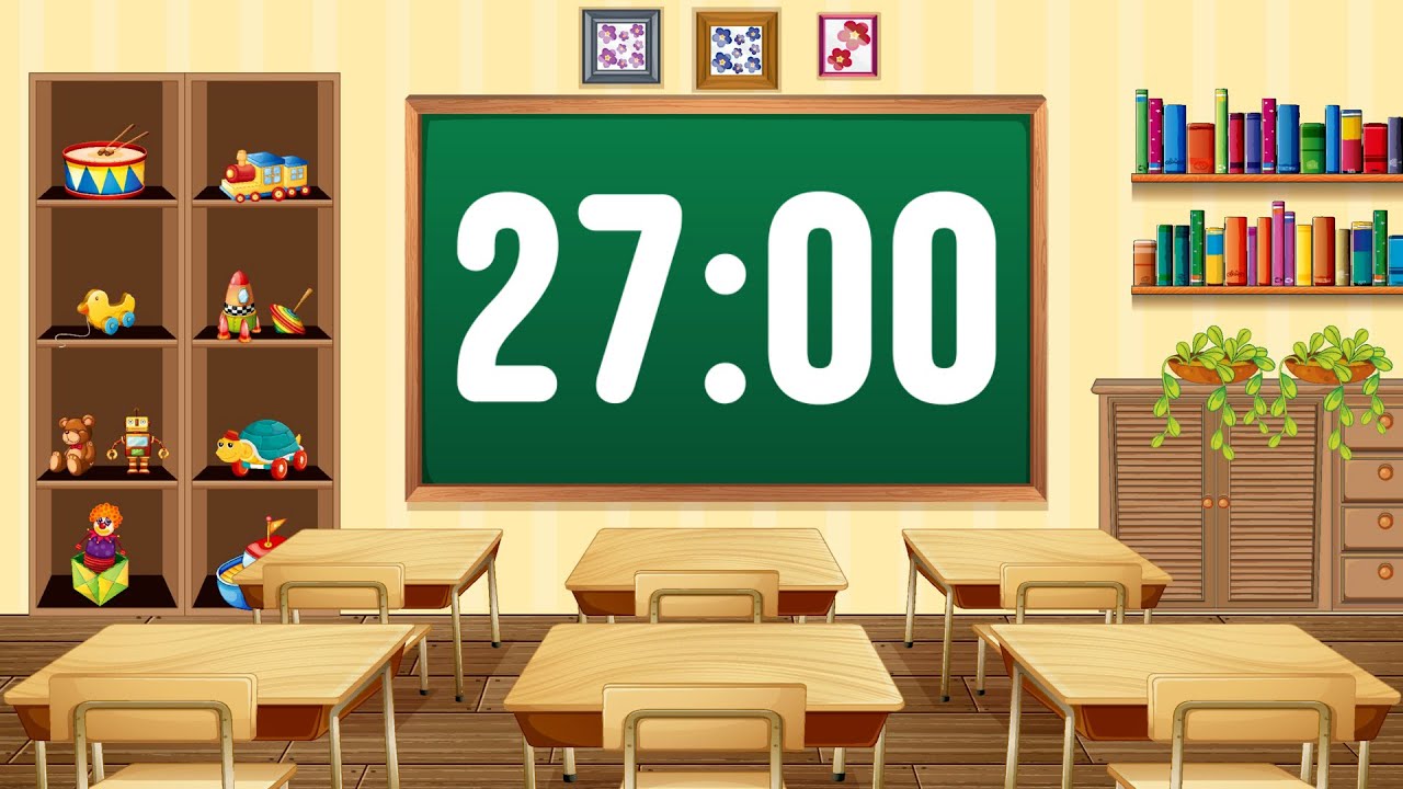 27 Minute Timer with Fun Playful Kids Music Instrumental Countdown
