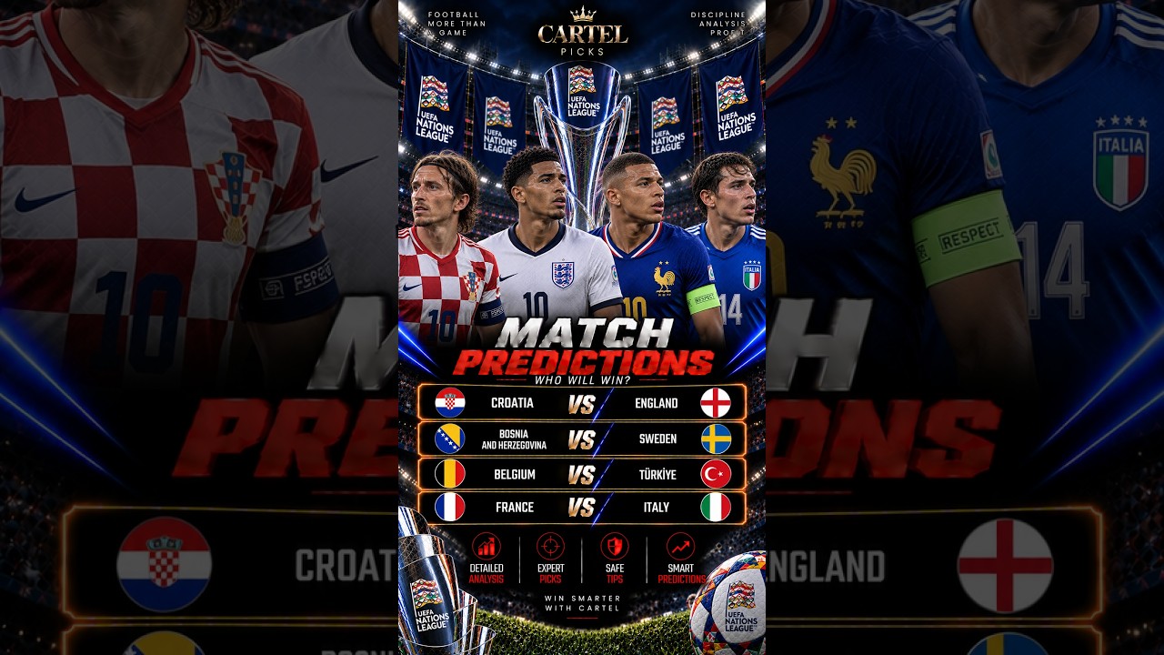 TODAY&rsquo;S Soccer Betting Picks | France vs Italy, England & Belgium Predictions #uefanationsleague