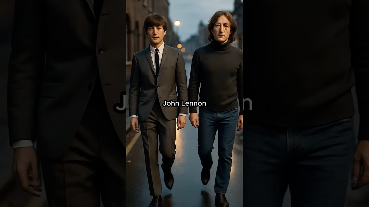The Beatles Side by Side 🕰 Past & Present  #thebeatles