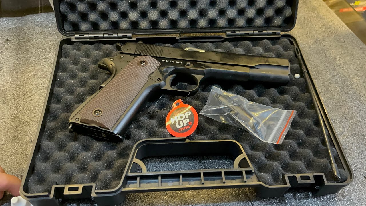 Double Bell Airsoft M1911 723 Gas Blowback Pistol review and shooting test