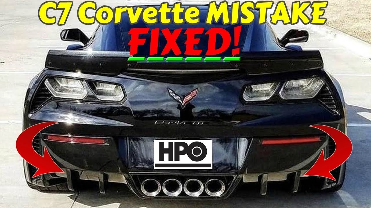 FIX the rear bumper on your C7 Corvette. Install ACS Composite Diffuser fins!