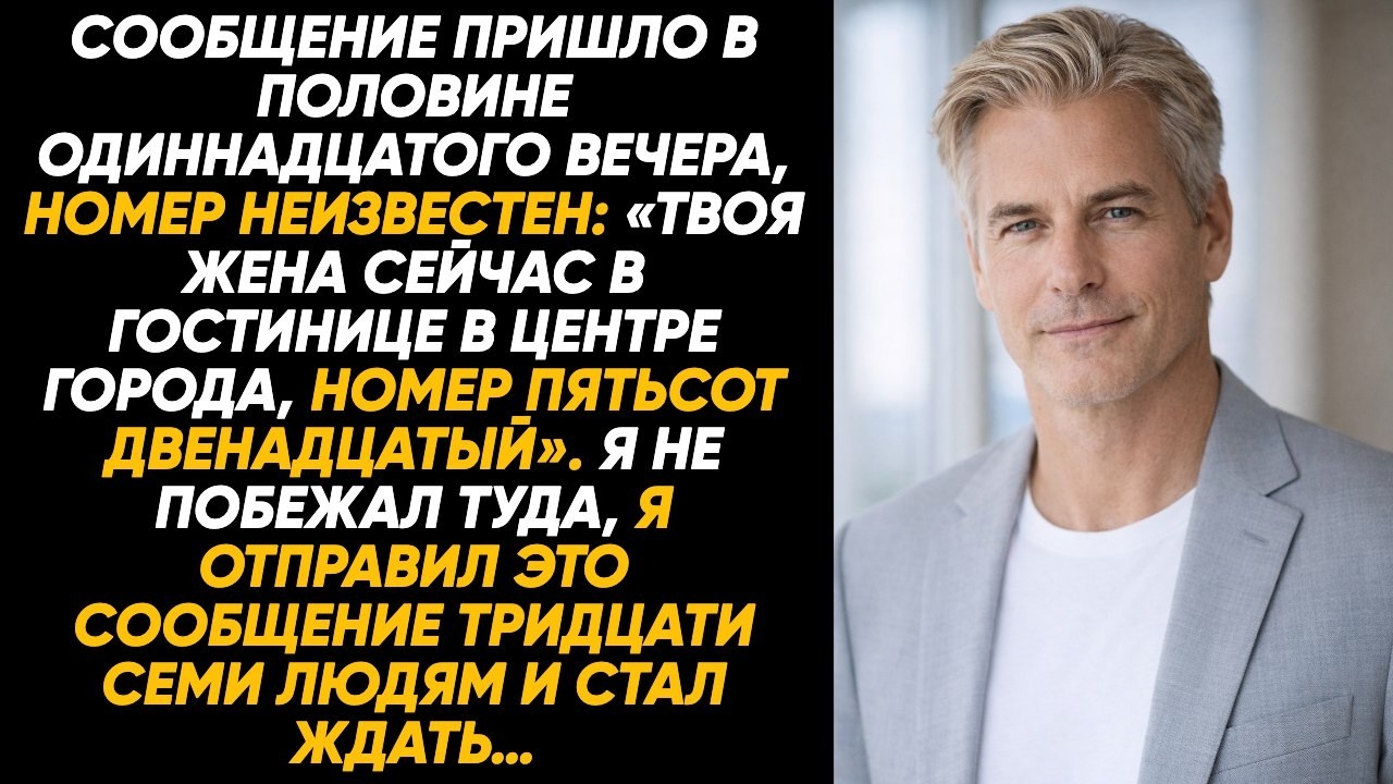 Сообщение: «Жена в гостинице, номер 512». Я разослал его 37 людям, включая её родных, ожидая реакцию