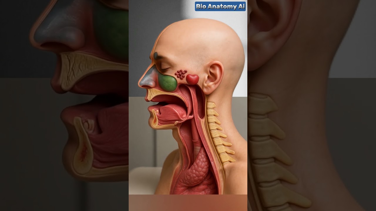 Human Anatomy🧠Head & Neck 3d Structures #anatomy#science #3danimation#shorts#bioanatomyai#humanbody
