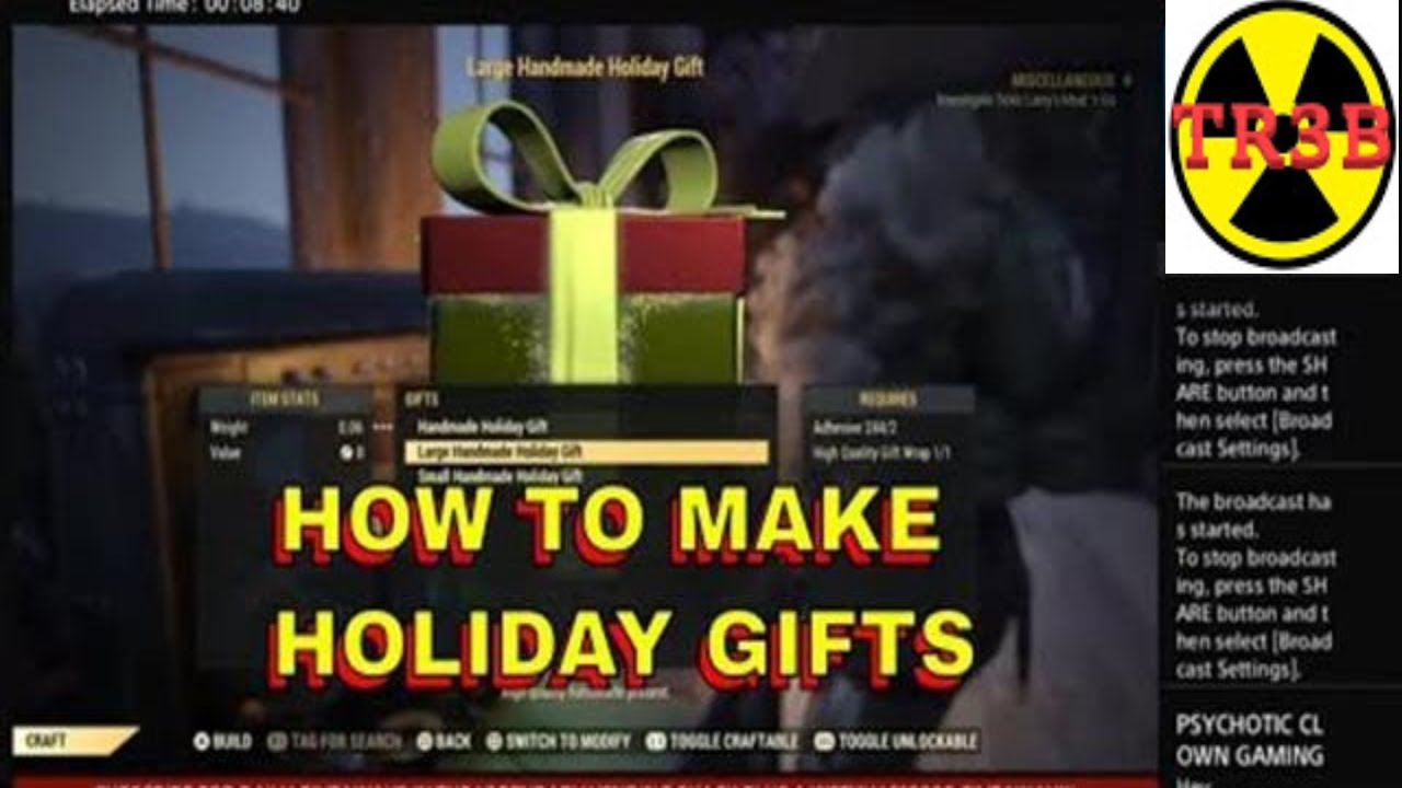 ☢️Fallout 76 SECRETS | HOW TO MAKE HOLIDAY GIFTS With The Gift Wrap!☢️