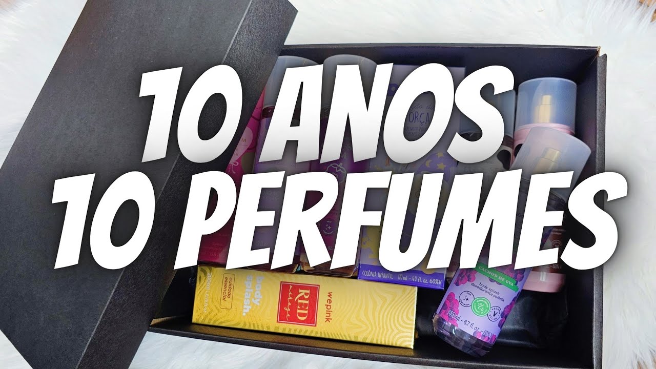 10 anos da minha afilhada! Dei DEZ perfumes de presente!
