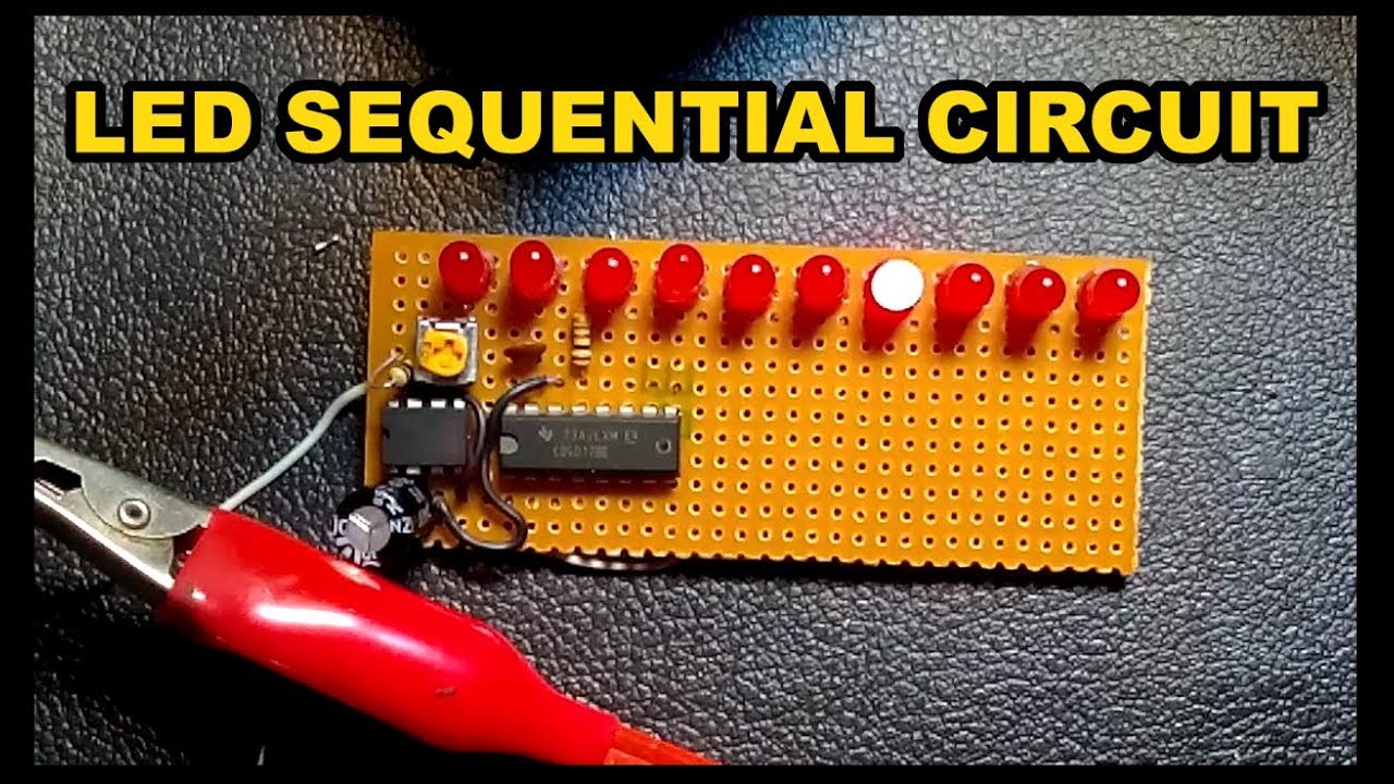 10 LED Sequential Circuit