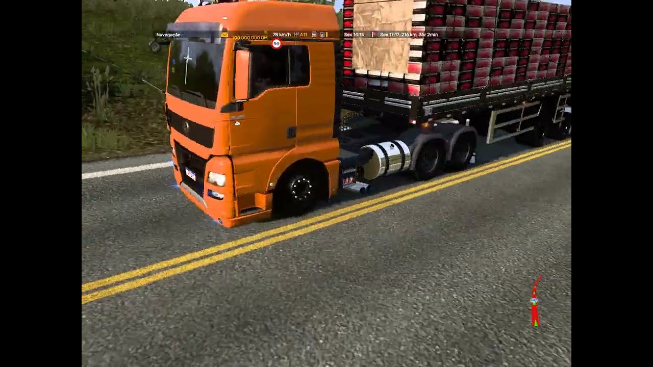 Meteor na dois eixos puxe do mamão 