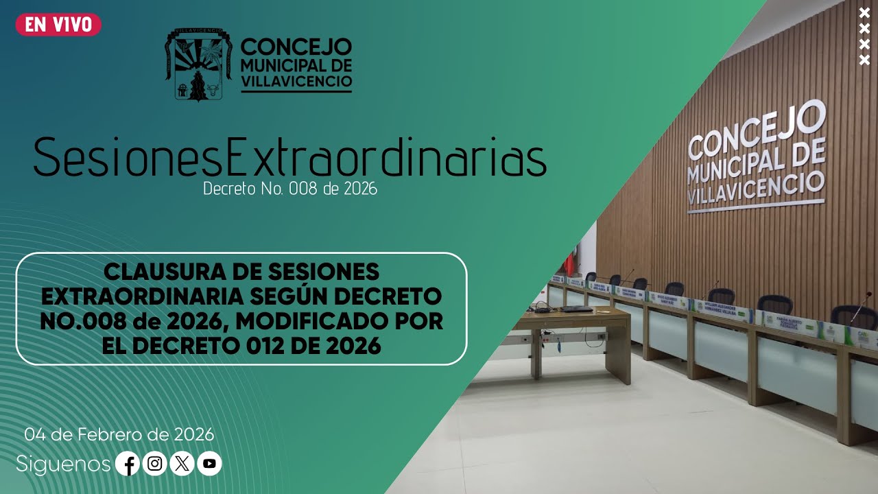 Sesión Plenaria Extraordinaria 04 febrero de 2026