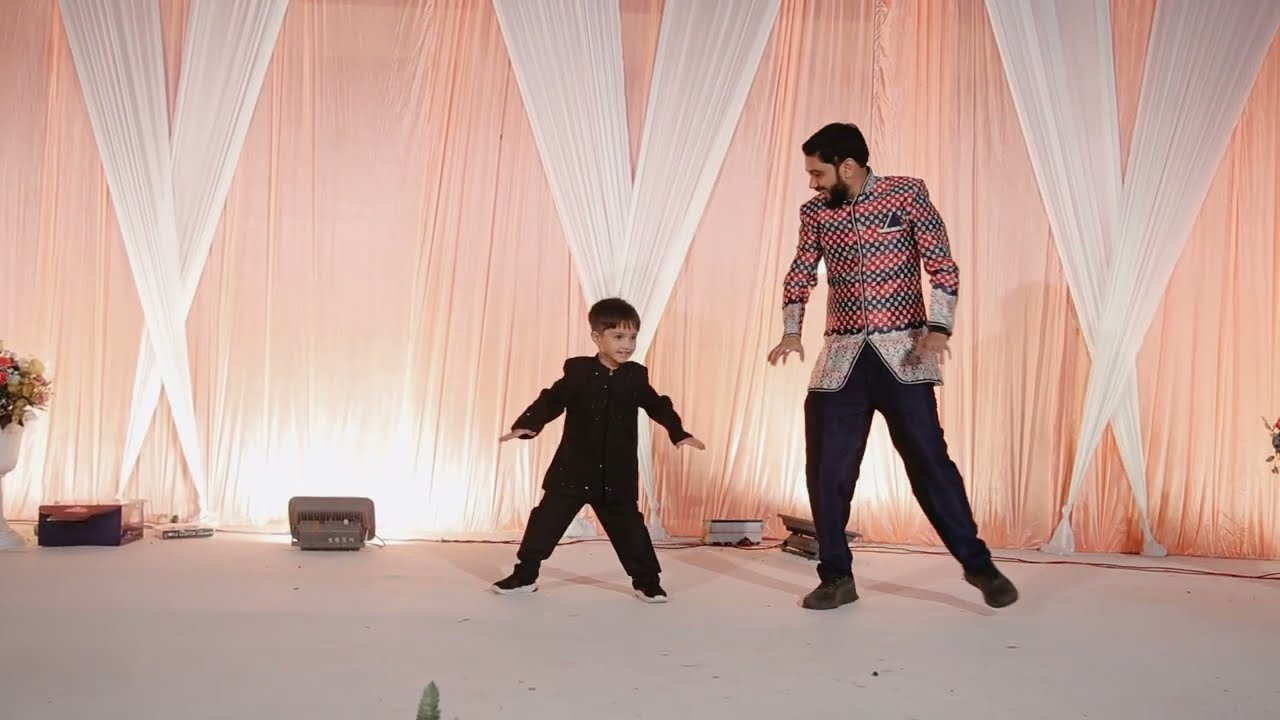 Rishiv & Mit Jiju Dance ❤️ | Energetic Father Son Duo at Wedding Sangeet | #YashWedsShreya